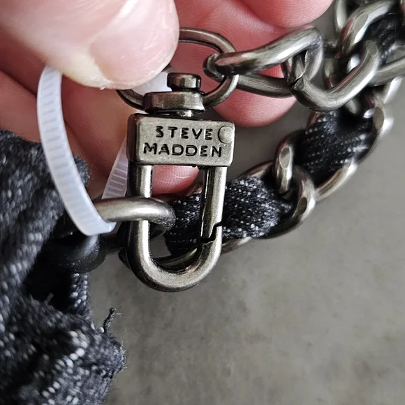 Steve Madden BNWT Black Denim Purse - Picture 5 of 8